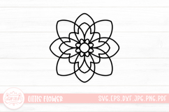 Cute Little Flower Mandala SVG Cut File Product Image 1