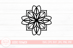 Cute Little Flower Mandala SVG Cut File Product Image 1