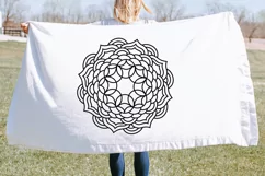 Floral Mandala SVG Cut File Flower for T-shirt Mug Pillows Product Image 1