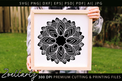Flower Mandala SVG Cut Files Floral Mandala Illustration Product Image 5