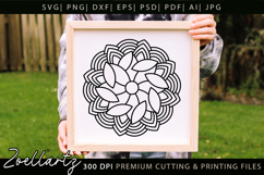 Floral Mandala SVG Cut Files Flower Mandala Illustration Product Image 2