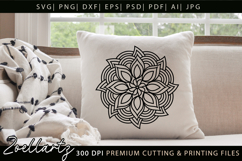 Floral Mandala SVG Cut Files Flower Mandala Illustration Product Image 1