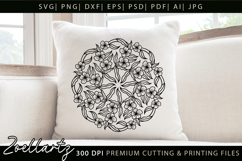 Flower Mandala SVG Cut Files Floral Mandala Illustration Product Image 1