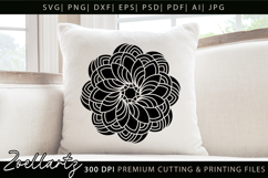 Floral Mandala SVG Cut Files Flower Mandala Illustration Product Image 1