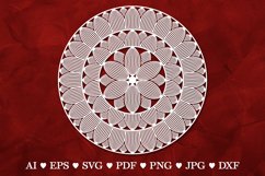 Flower Mandala Cut File, Lasercut Mandala SVG, Mandala SVG Product Image 1