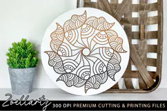 Flower Illustration Floral Mandala SVG PNG EPS DXF Cut File Product Image 3