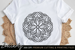 Floral Mandala SVG Cut File Flower Mandalas Illustration Product Image 3