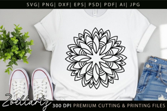 Flower Mandala SVG Cut Files Floral Mandala Illustration Product Image 6