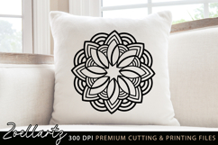 Flower Mandala SVG Cut File Floral Mandalas Illustration Product Image 3