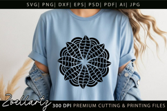 Floral Mandala SVG Cut Files Flower Mandala Illustration Product Image 6