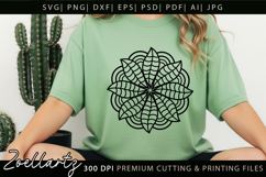 Floral Mandala SVG Cut Files Flower Mandala Illustration Product Image 4