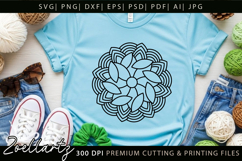 Floral Mandala SVG Cut Files Flower Mandala Illustration Product Image 5