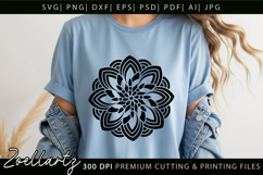Floral Mandala SVG Cut Files Flower Mandala Illustration Product Image 6