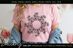 Flower Mandala SVG Cut Files Floral Mandala Illustration Product Image 5