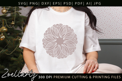 Flower Mandala SVG for Cricut Floral Mandala Silhouette SVG Product Image 3