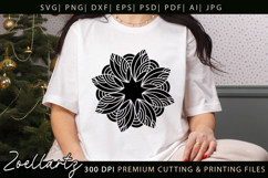 Floral Mandala SVG Cut Files Flower Mandala Illustration Product Image 3