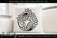 Floral Mandala SVG Cut Files Flower Mandala Illustration Product Image 1