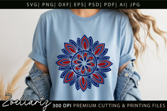 Floral Mandala SVG Cut Files Flower Mandala Illustration Product Image 4