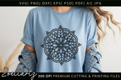 Floral Mandala SVG Cut Files Flower Mandala Illustration Product Image 7