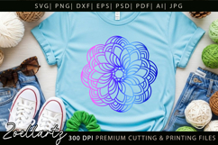 Floral Mandala SVG Cut Files Flower Mandala Illustration Product Image 3