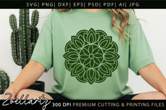 Floral Mandala SVG for Cricut Flower Mandala Illustration Product Image 5