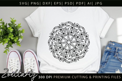 Flower Mandala SVG Cut Files Floral Mandala Illustration Product Image 2