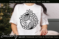 Floral Mandala SVG Cut Files Flower Mandala Illustration Product Image 6