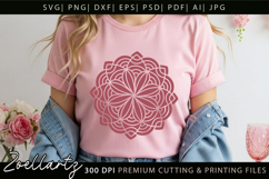 Floral Mandala SVG Cut Files Flower Mandala Illustration Product Image 3