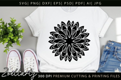 Flower Mandala SVG Cut Files Floral Mandala Illustration Product Image 6