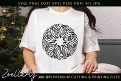 Flower Mandala SVG for Cricut Floral Mandala Silhouette SVG Product Image 6