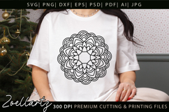 Floral Mandala SVG Cut Files Flower Mandala Illustration Product Image 5