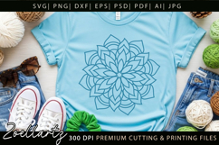 Floral Mandala SVG Cut Files Flower Mandala Illustration Product Image 7