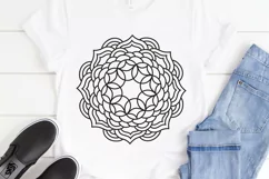 Floral Mandala SVG Cut File Flower for T-shirt Mug Pillows Product Image 3