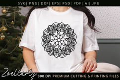 Floral Mandala SVG Cut Files Flower Mandala Silhouette SVG Product Image 4