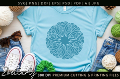 Flower Mandala SVG for Cricut Floral Mandala Silhouette SVG Product Image 4