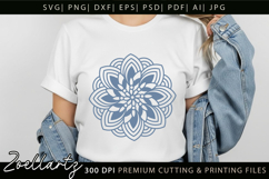 Floral Mandala SVG Cut Files Flower Mandala Illustration Product Image 4