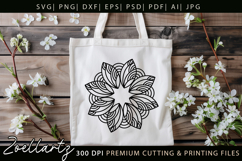 Floral Mandala SVG Cut Files Flower Mandala Illustration Product Image 6