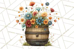 Whimsical Flower Market PNG Clipart Floral Props Product Image 4