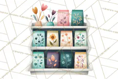 Whimsical Flower Market PNG Clipart Floral Props Product Image 5