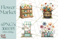 Whimsical Flower Market PNG Clipart Floral Props Product Image 1