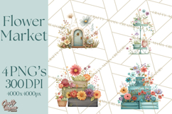 Whimsical Flower Market PNG Clipart Floral Props Product Image 1