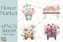 Whimsical Flower Market PNG Clipart Floral Props Product Image 1