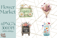 Whimsical Flower Market PNG Clipart Floral Props Product Image 1