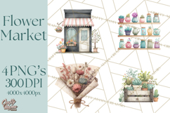 Whimsical Flower Market PNG Clipart Floral Props Product Image 1