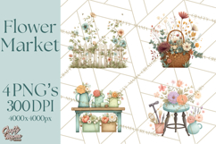 Whimsical Flower Market PNG Clipart Floral Props Product Image 1