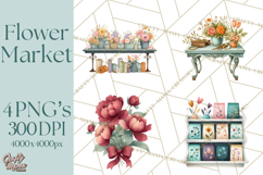 Whimsical Flower Market PNG Clipart Floral Props Product Image 1