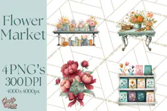 Whimsical Flower Market PNG Clipart Floral Props Product Image 1