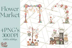 Whimsical Flower Market PNG Clipart Floral Props Product Image 1