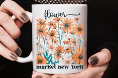 Flower Market New York SVG, Boho Retro Flowers SVG Design Product Image 2