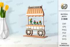 3D Flower Market Standing Decor Laser Cut. Mother&#039;s Day SVG Product Image 1